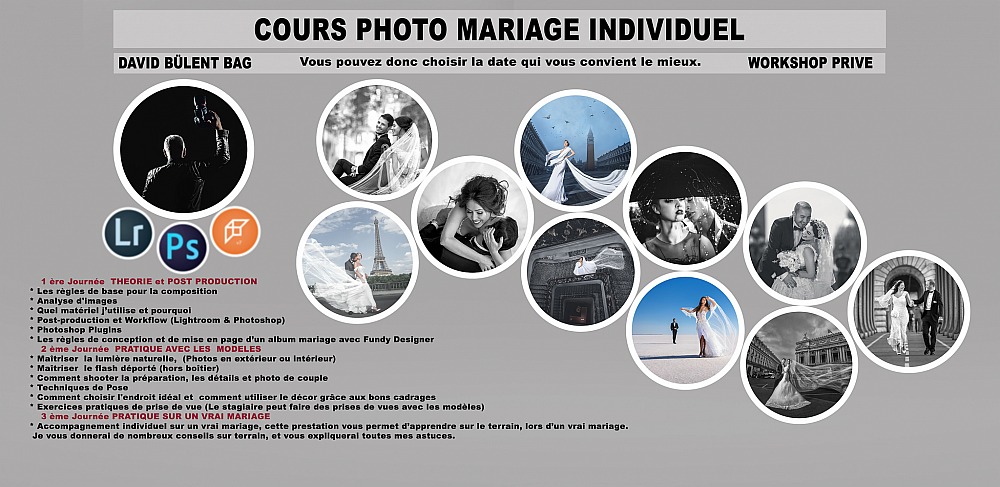 WORKSHOP PRIVE | COURS PHOTO MARIAGE INDIVIDUEL